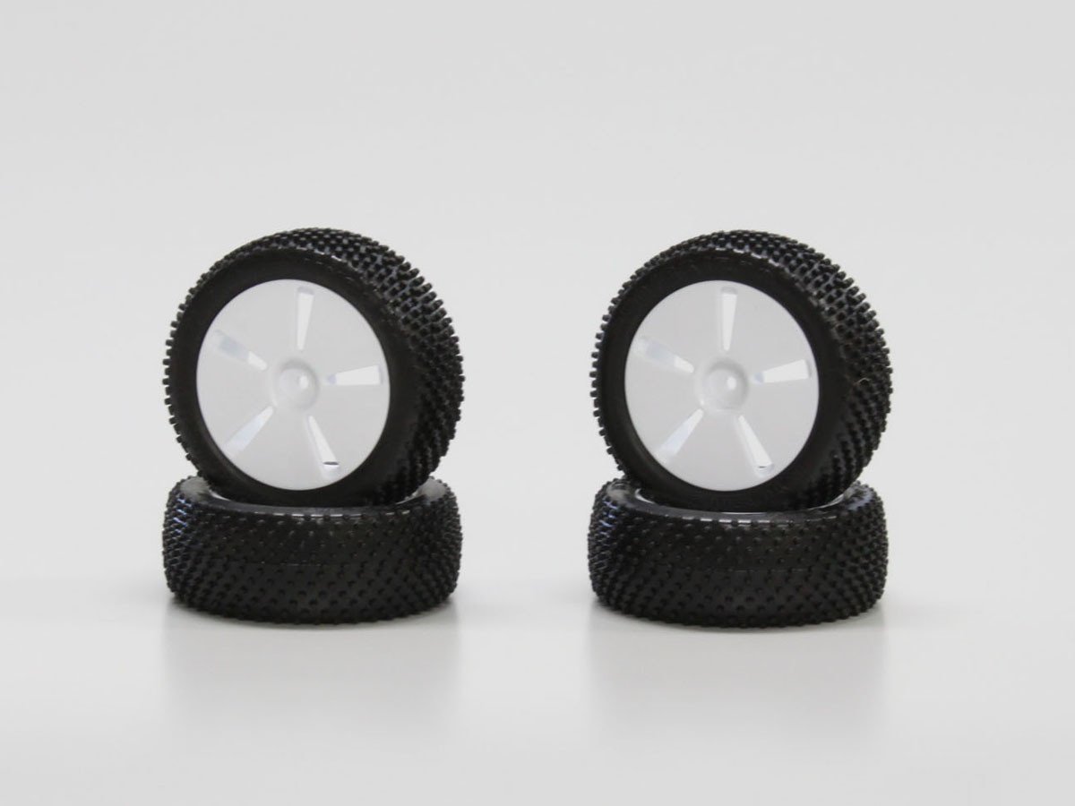 IHTH01W Tire with White Wheel (Mini Inferno) IHTH01W  - KYOSHO RC
